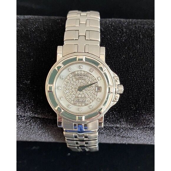 Raymond Weil Parsifal Stainless With Diamond Dial Watch-RARE - Picture 3 of 12